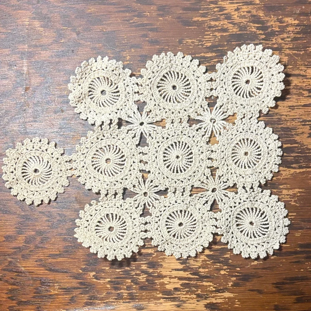 Elegant Cream Crochet Furniture Cover
