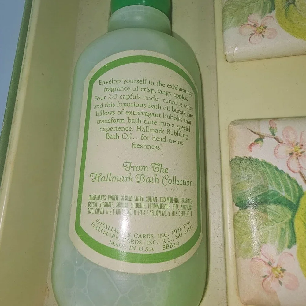 Vintage Hallmark Bubbling Bath Oil and Soap thank you