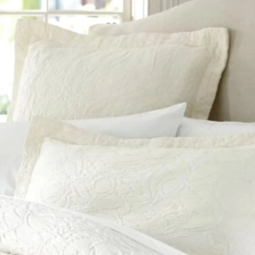 Pottery Barn Valerie Matelasse Cream King Sham