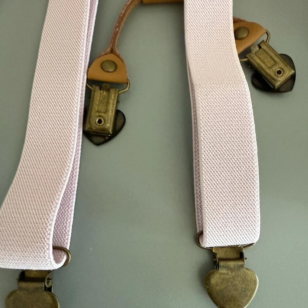 Boy’s pink bow tie&suspenders set