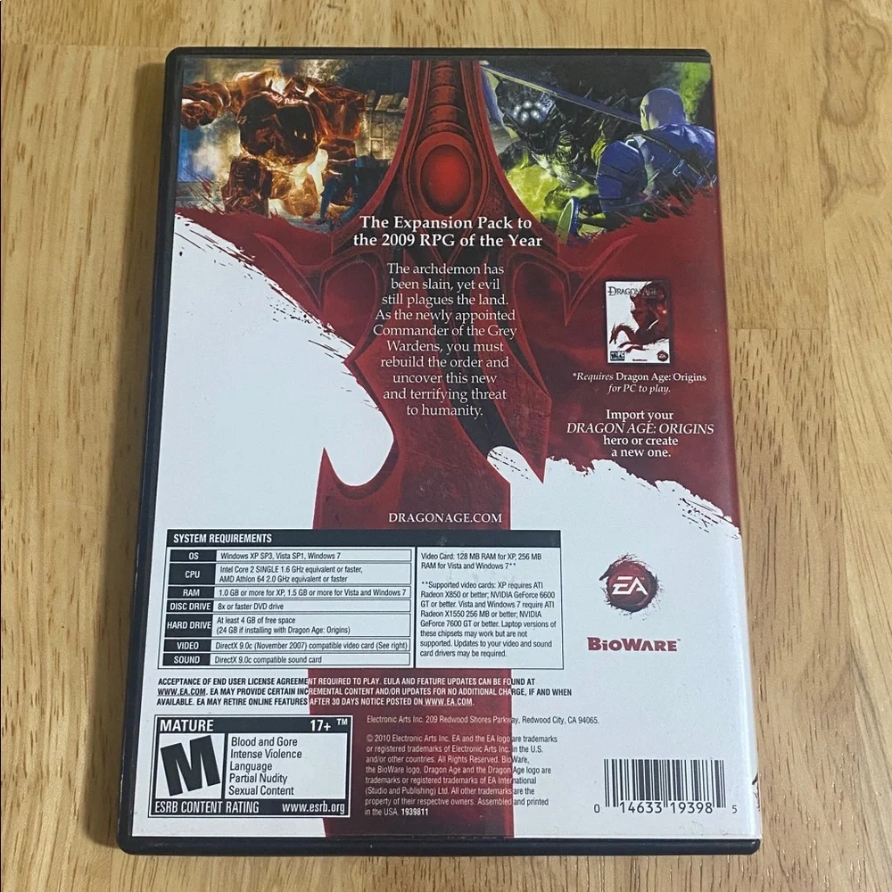 2 VINTAGE PC Games--Dragon Age Origins & Dragon Age Origins Awakening
