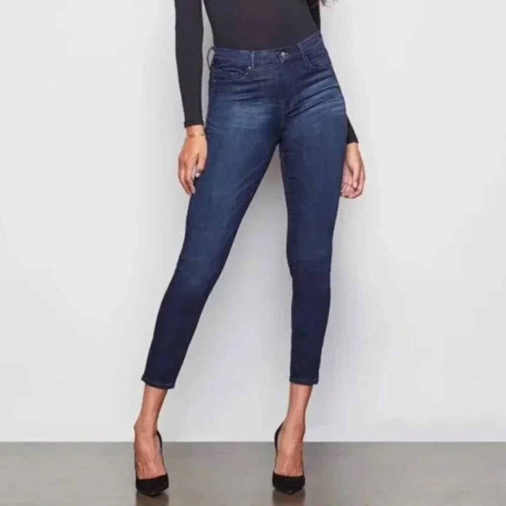 Good American Good Waist Crop Dark Wash 4/27