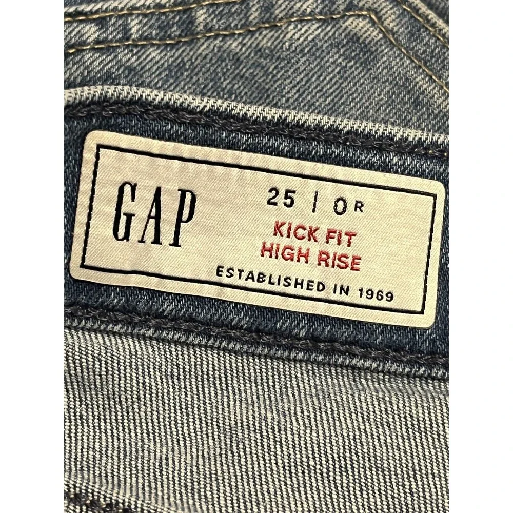 Gap Women's Kick Fit High Rise Jeans Size 25R Blue Denim Bootcut