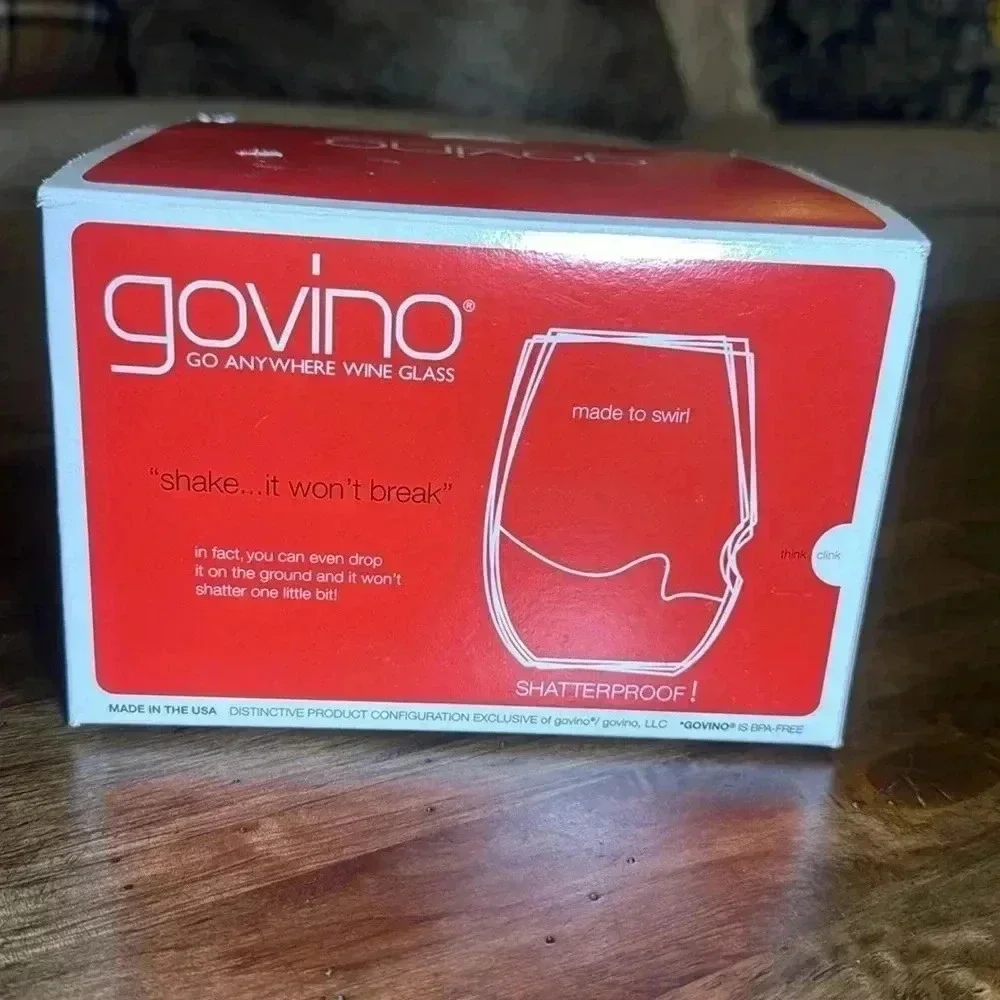 NWT Govino The Go Anywhere 🍷 Glass Cups Shatterproof BPA Free 16oz. Set of 4