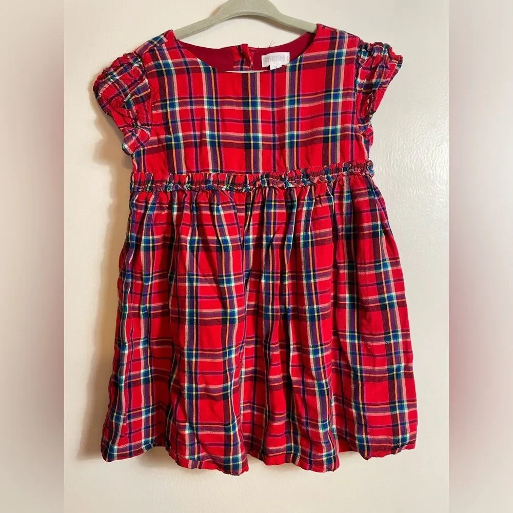 Cute Gymboree Plaid Red Toddler Girls Dress 3T