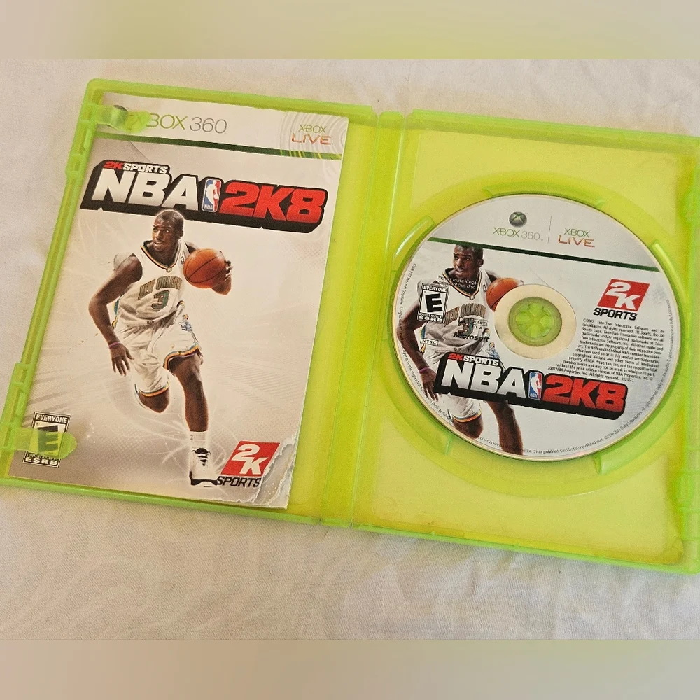 NBA 2K8 XBOX 360 Microsoft Video Game Basketball Hoops Chris Paul