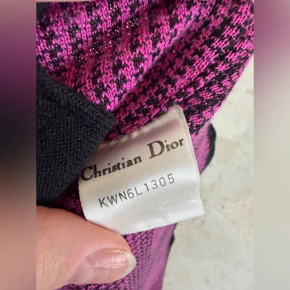 Christian Dior Vintage Floral Knit Cardigan – Rare Statement Piece