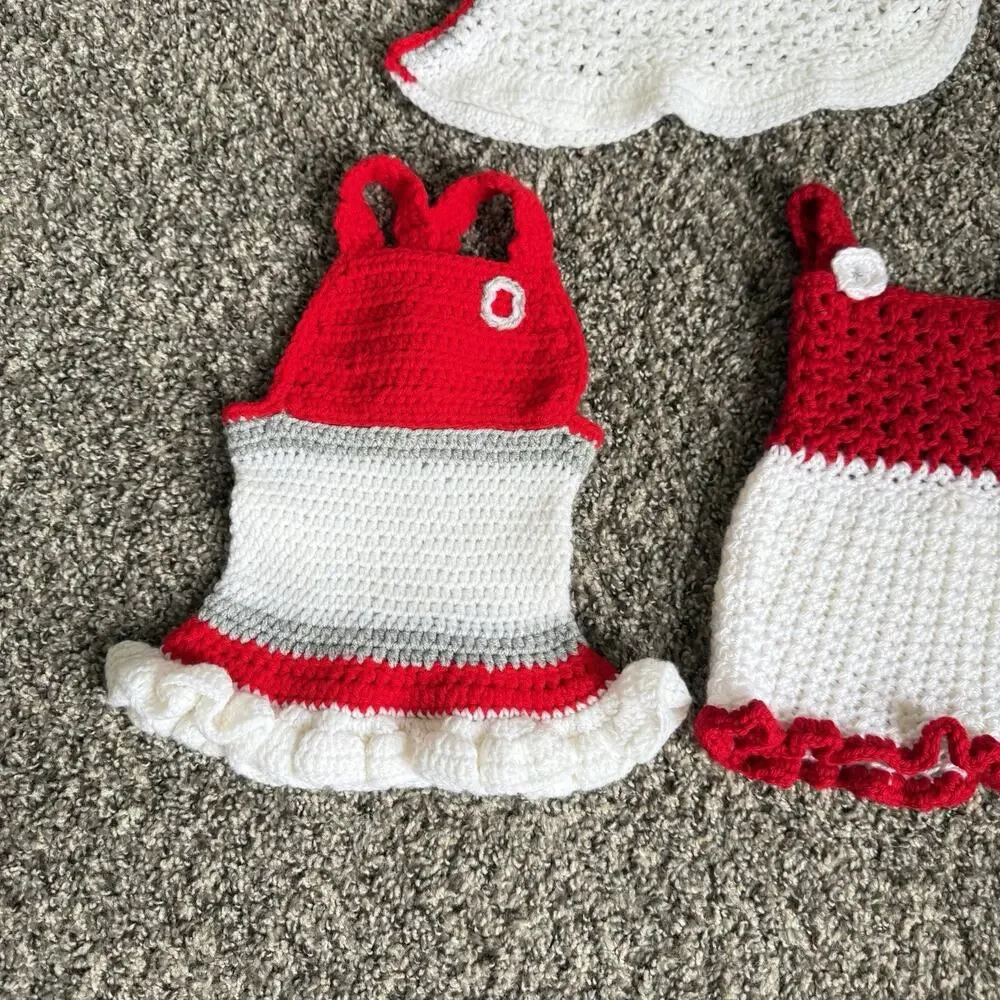 Ohio state Buckeyes baby clothes Lot Buckeyes baby 0-3 Months Crotchet Handmade