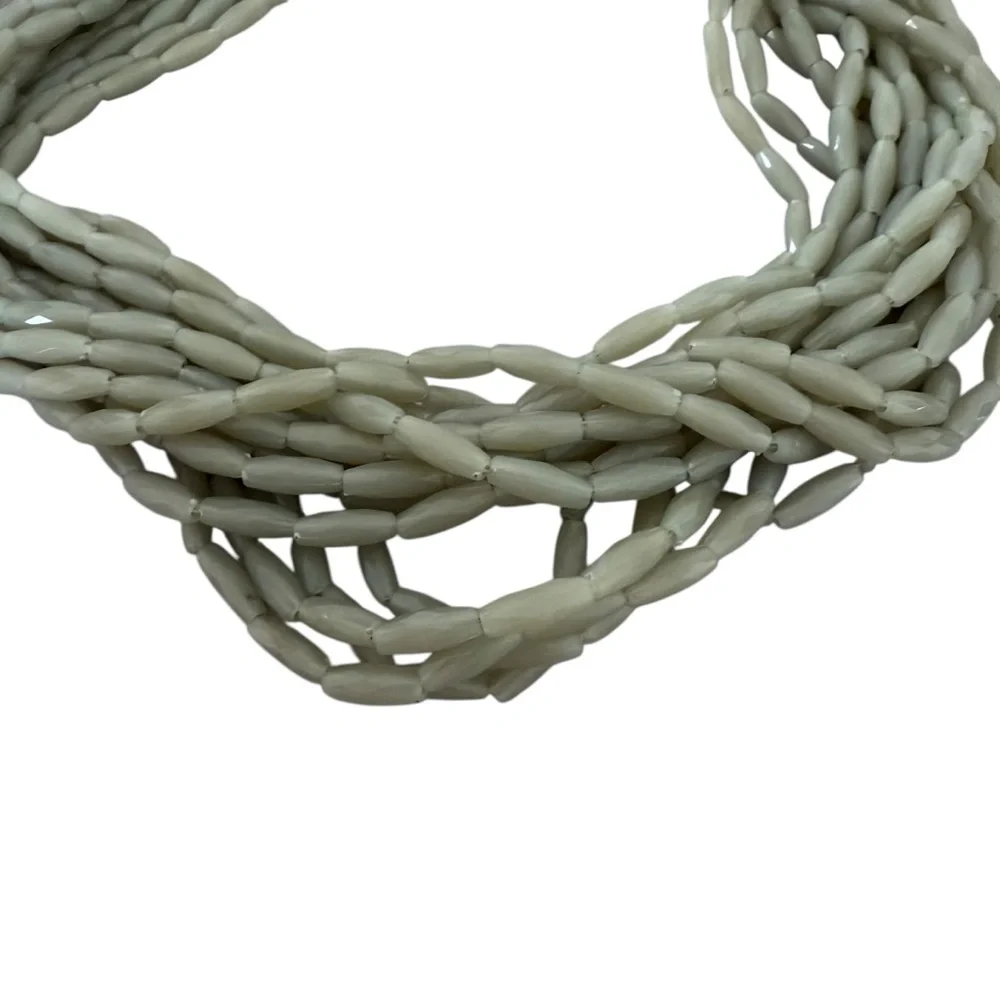 Fiocchi ANGELA CAPUTI Multi-strand acrylic faceted beads green statement VTG