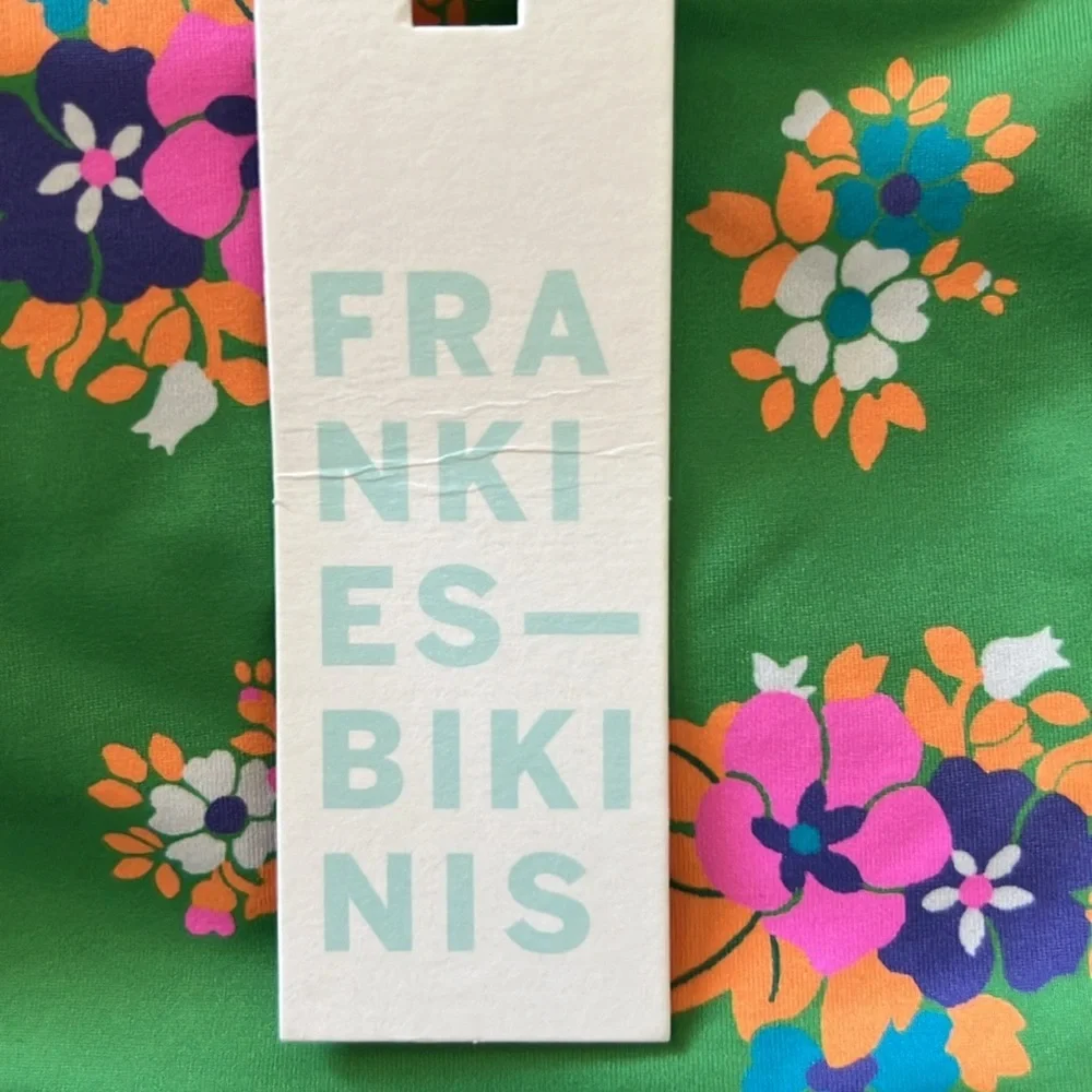 Frankies Bikinis Falcon Wrap Around Bikini Top in Meadow NWT Size Medium