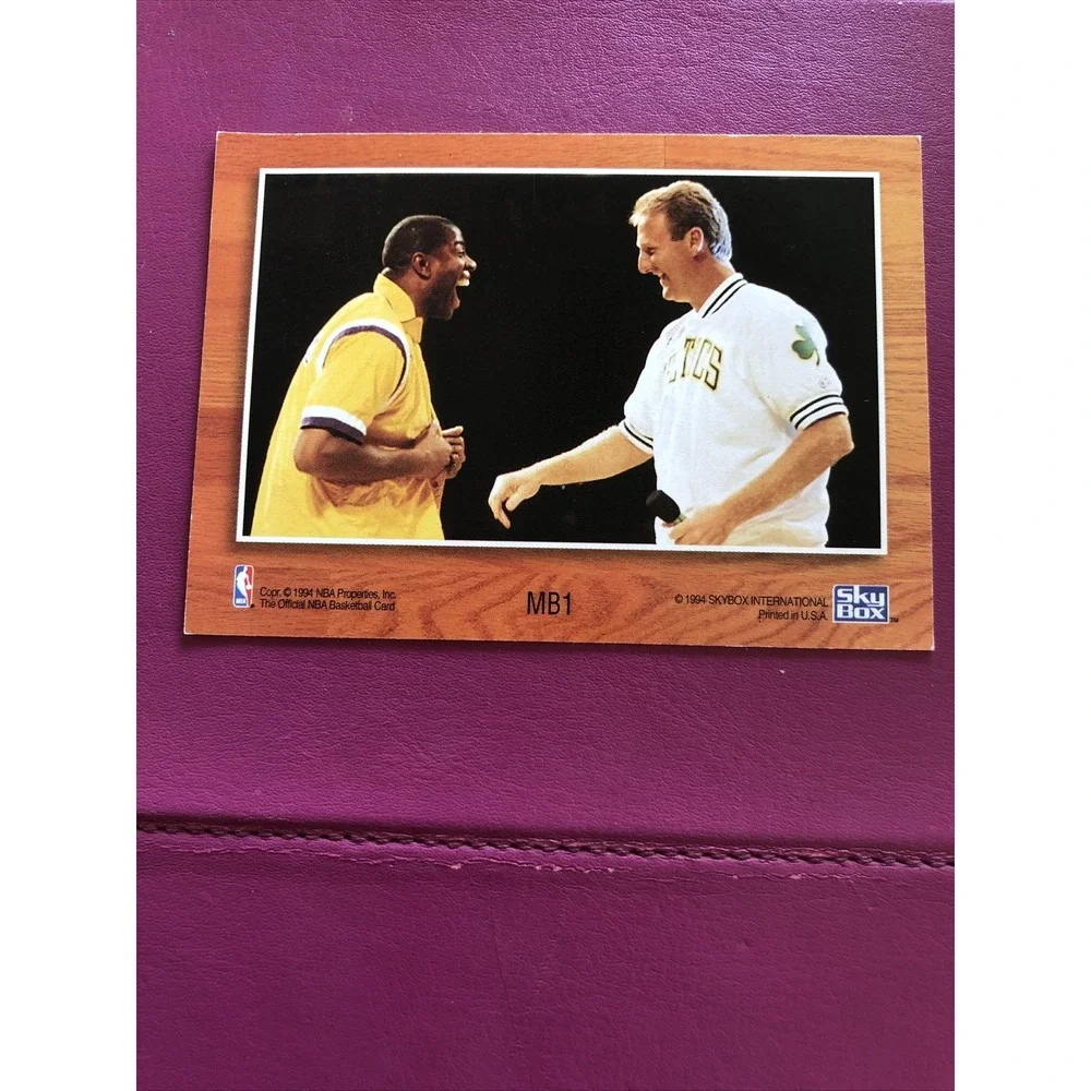 Vintage NBA Hoops Skybox Magic Johnson And Larry Bird INSERT Magic & Bird #MB1