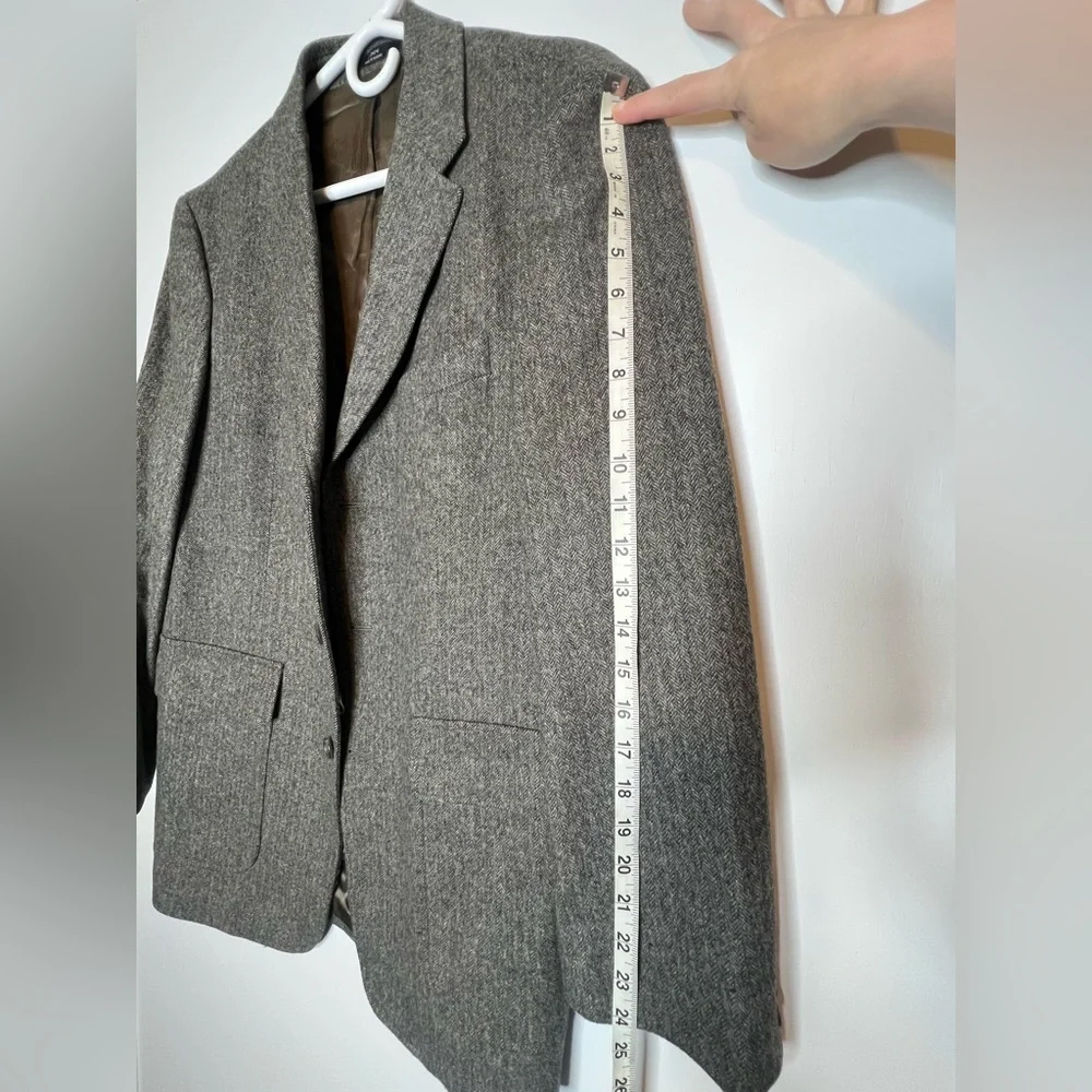 J.Crew Wool Blazer Men’s 39R  Tweed / Herringbone Sports Coat Jacket In Brown
