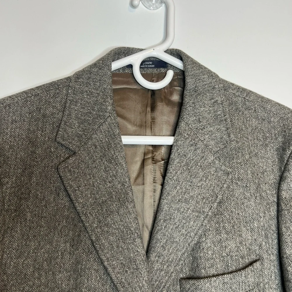 J.Crew Wool Blazer Men’s 39R  Tweed / Herringbone Sports Coat Jacket In Brown
