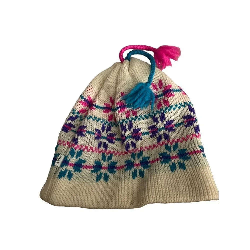 Smiley wool beanie