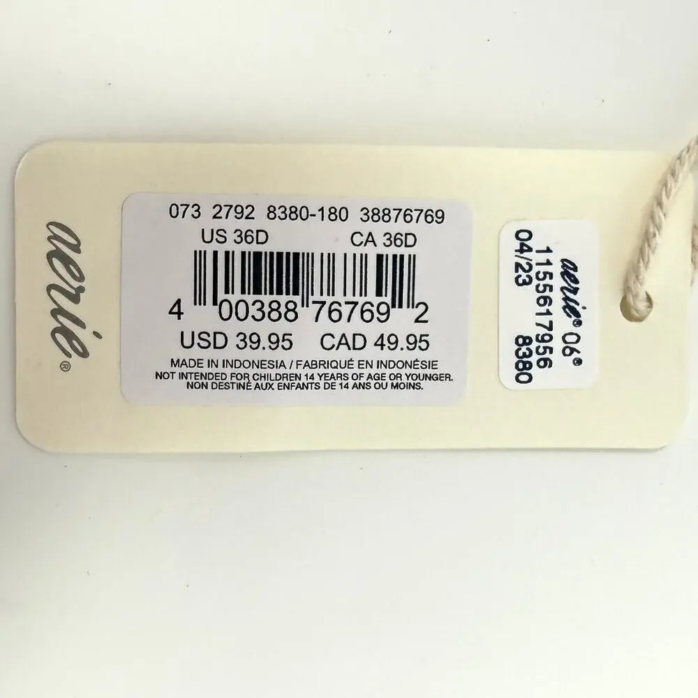 Aerie Smoothez Unlined Underwire Mesh Balconette Bra In Brown Size 36D New