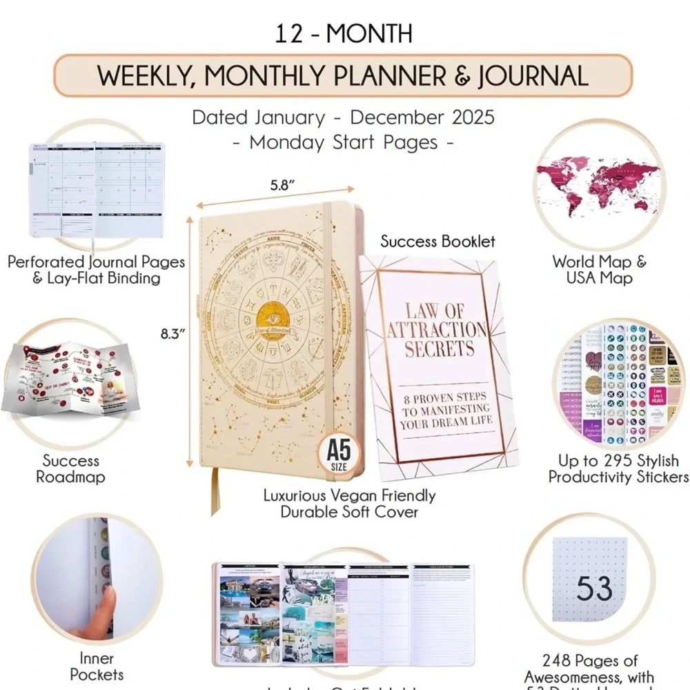 Freesom Mastery Law of Attraction Planner law attraction