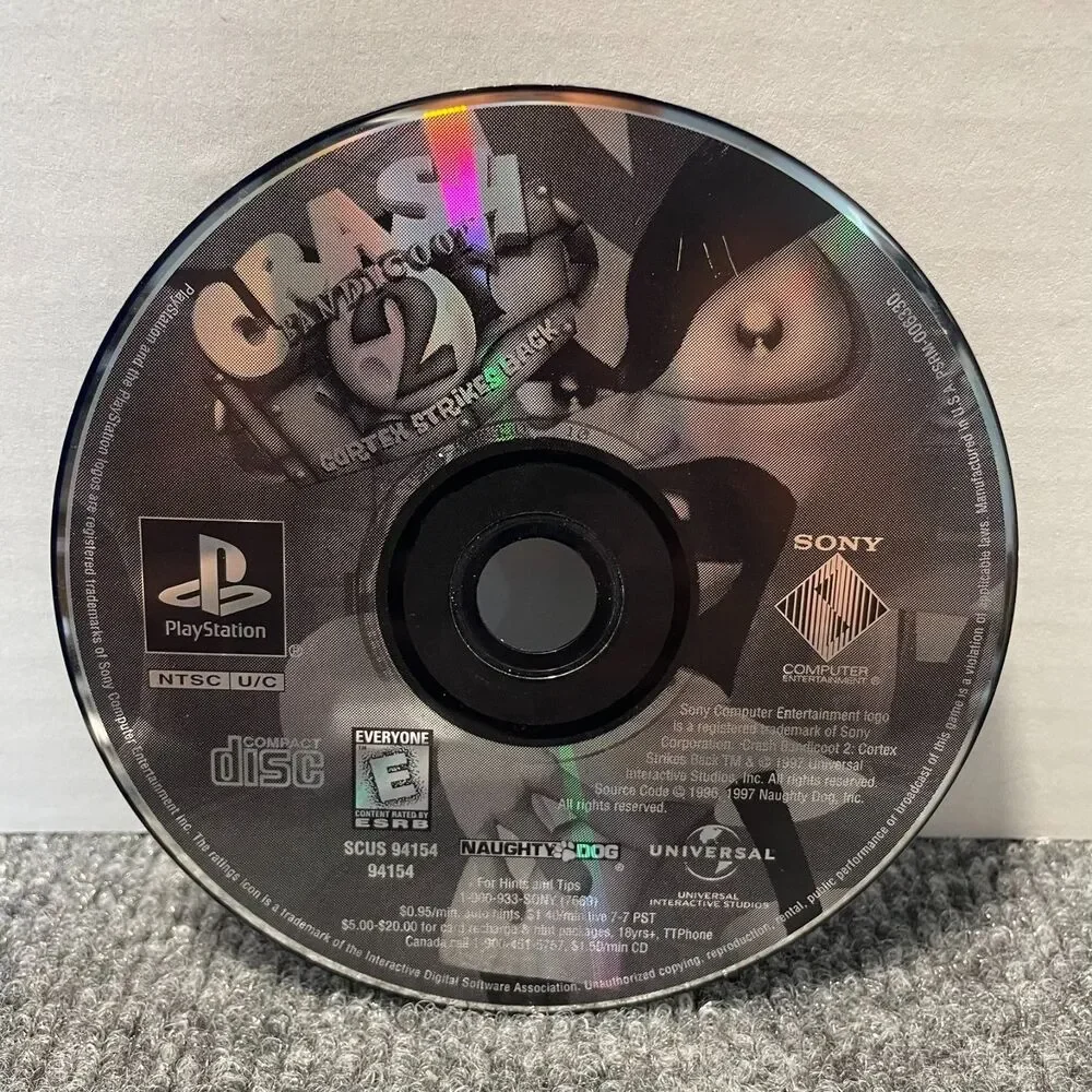 Crash Bandicoot 2: Cortex Strikes Back (Sony PlayStation 1, 2000)