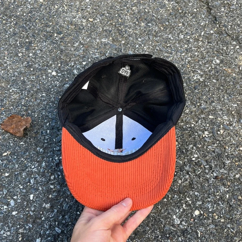 Baltimore Orioles Corduroy Cap Hat Black Orange Baseball MLB Adjustable