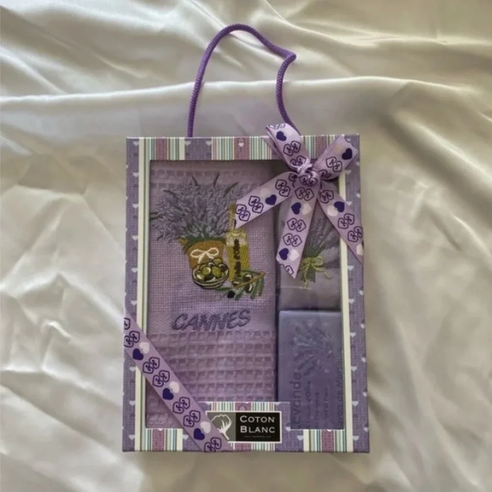 Purple French Cannes Towels Souvenir