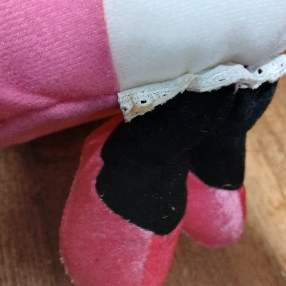 Disney Minnie Mouse attached to Pink Plush Tote Basket Easter/Halloween