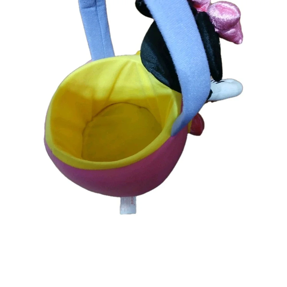 Disney Minnie Mouse attached to Pink Plush Tote Basket Easter/Halloween