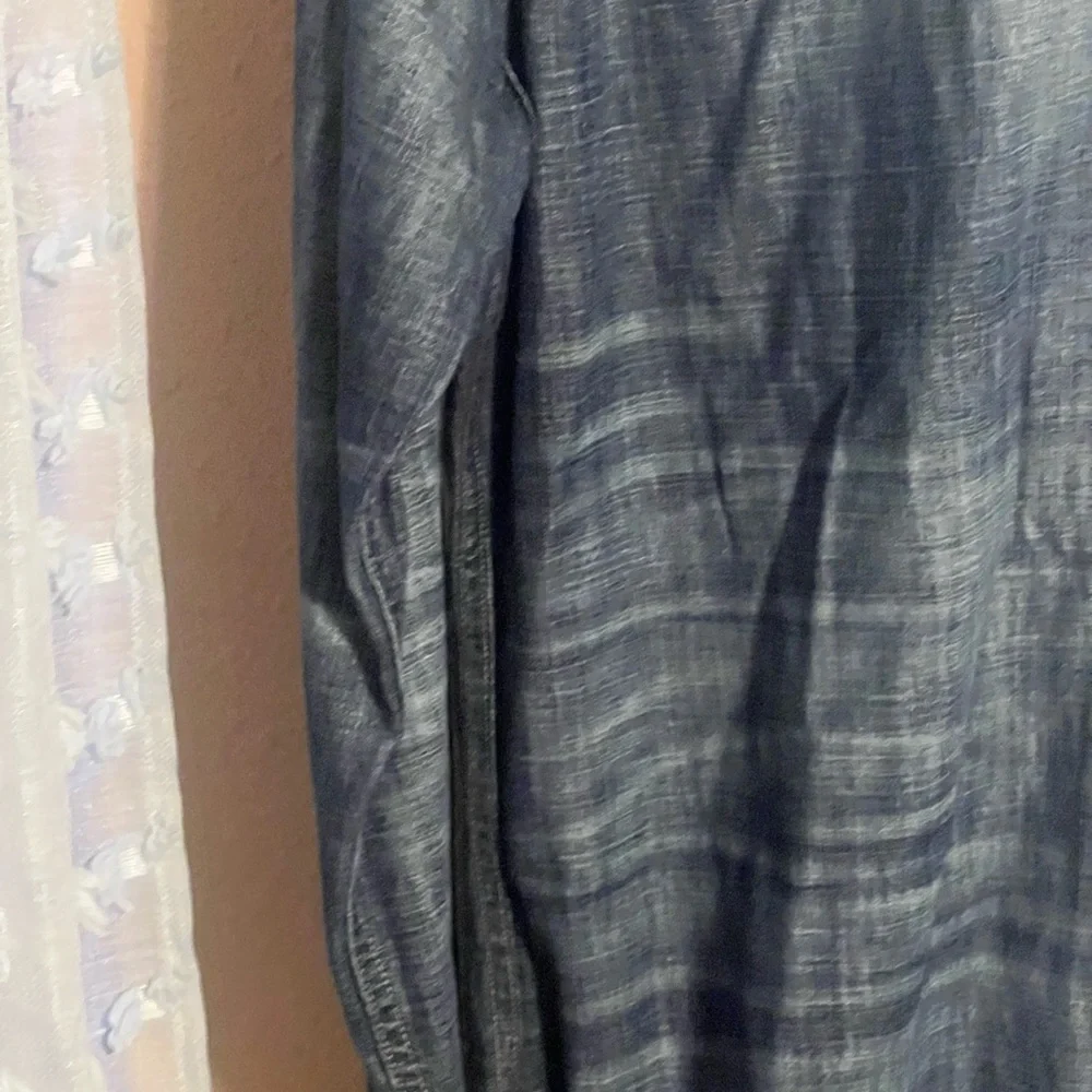 True Religion distressed denim shirt sz x large