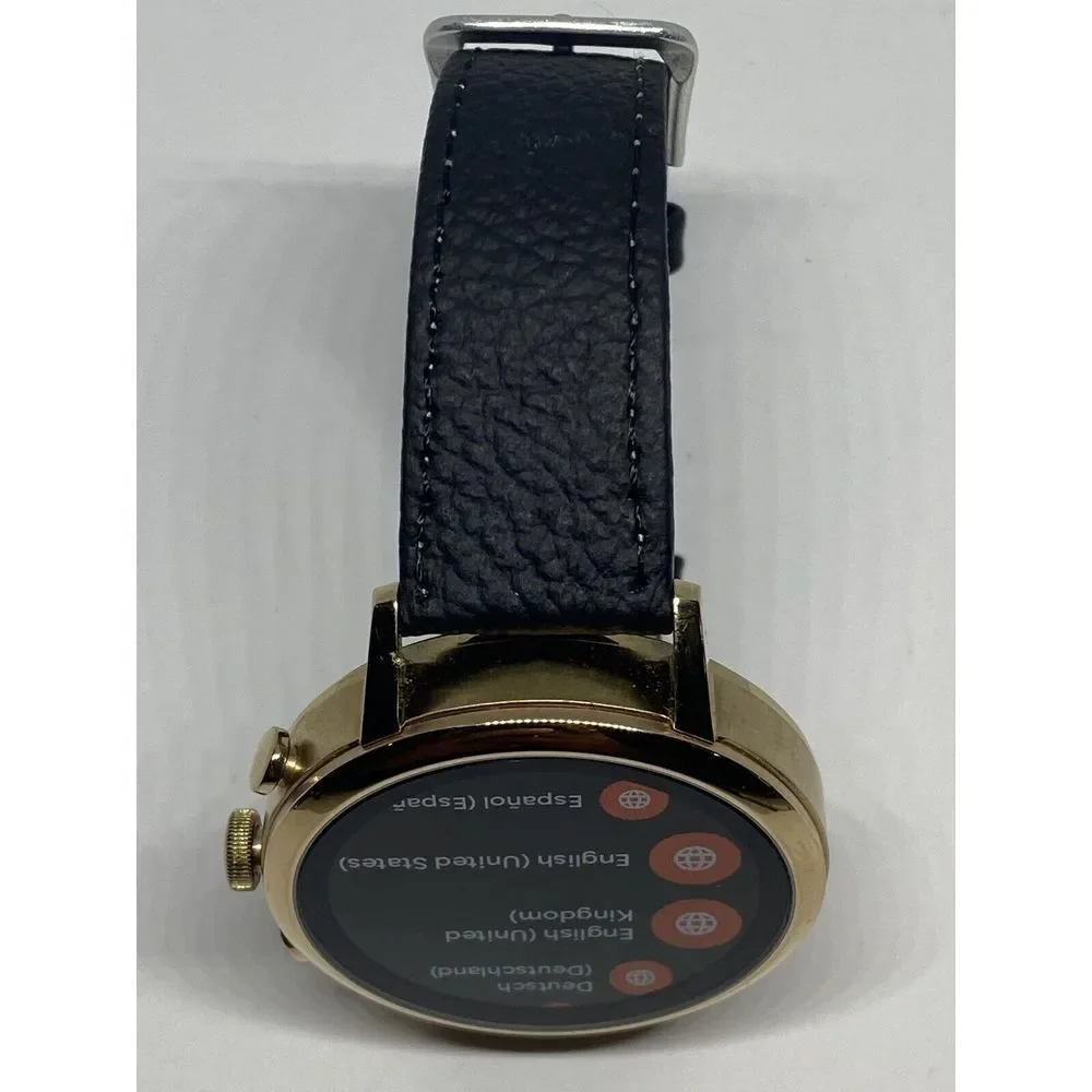 Fossil Venture HR Gen 4 FTW6020 Women Black Leather Digital Sport Smartwatch