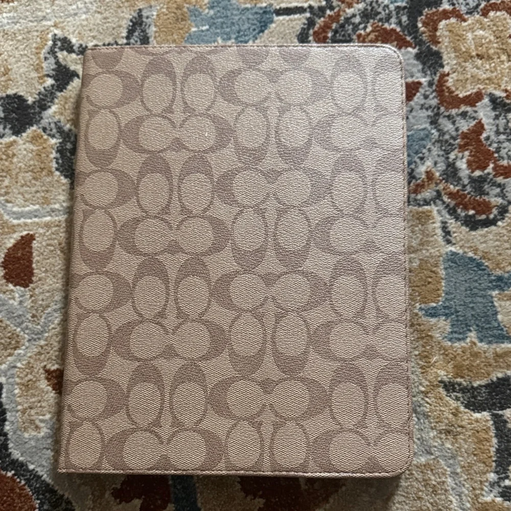 Coach Beige Signature Pattern Folder