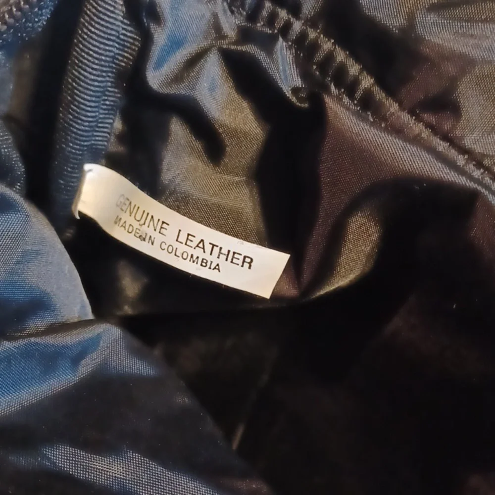 Genuine leather brief case made in Columbia black leather