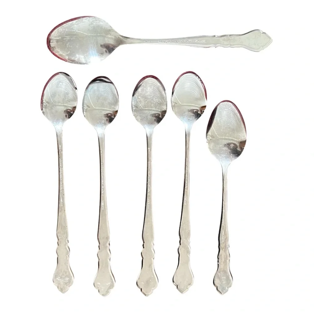 Reed & Barton Stainless Steel Carriage Pattern 6 Spoons