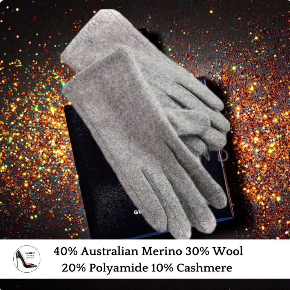 Cashmere & Wool Blend Gloves luxury cashmere