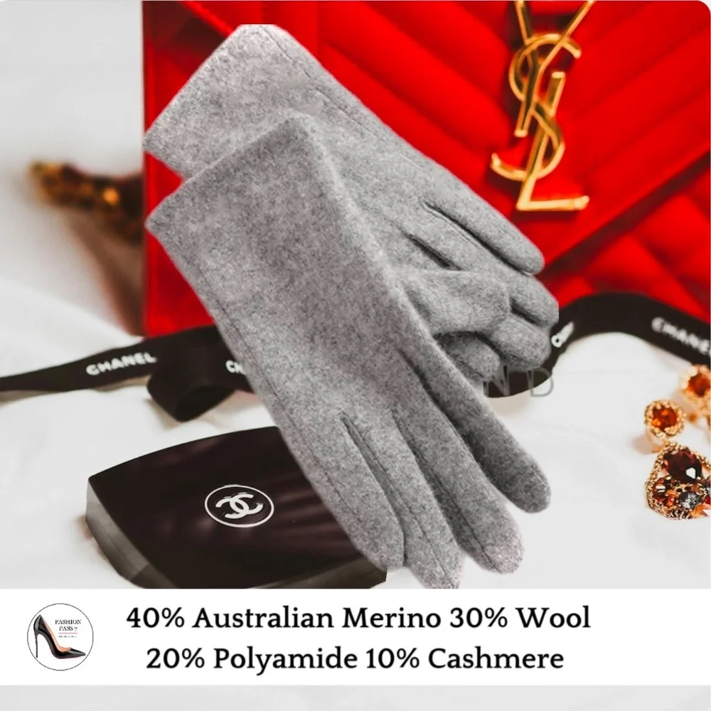 Cashmere & Wool Blend Gloves luxury cashmere