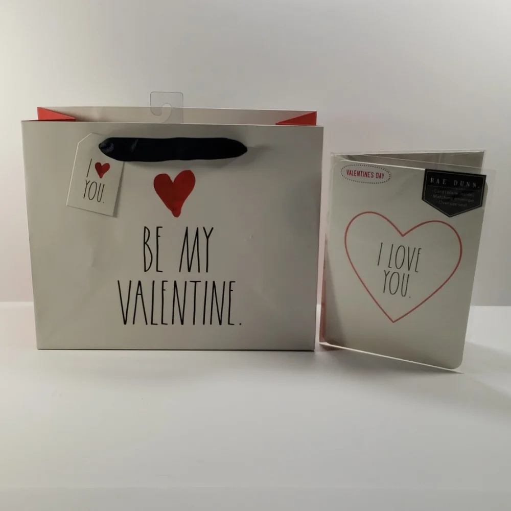 Rae Dunn Valentine's Day Gift bag & Card