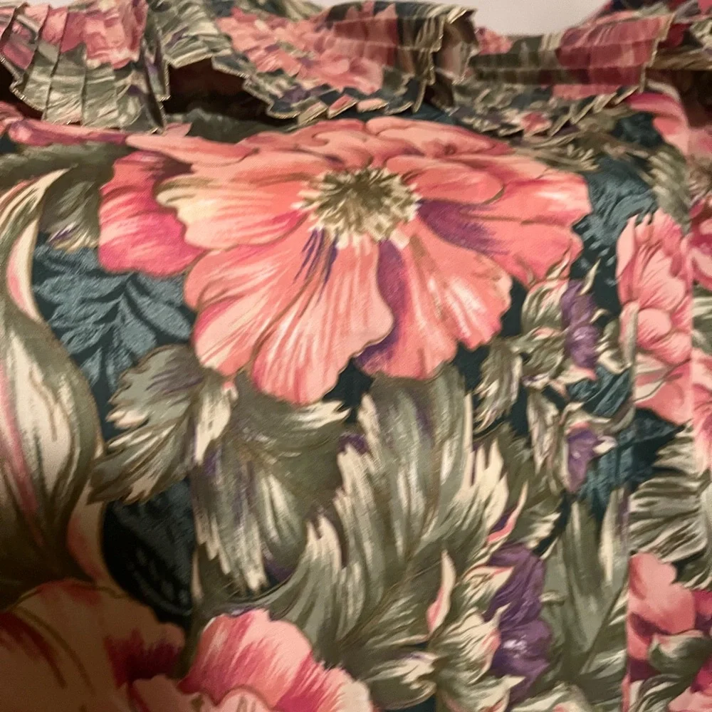 Floral Patterned / Antique Shower curtain/ Firm Price