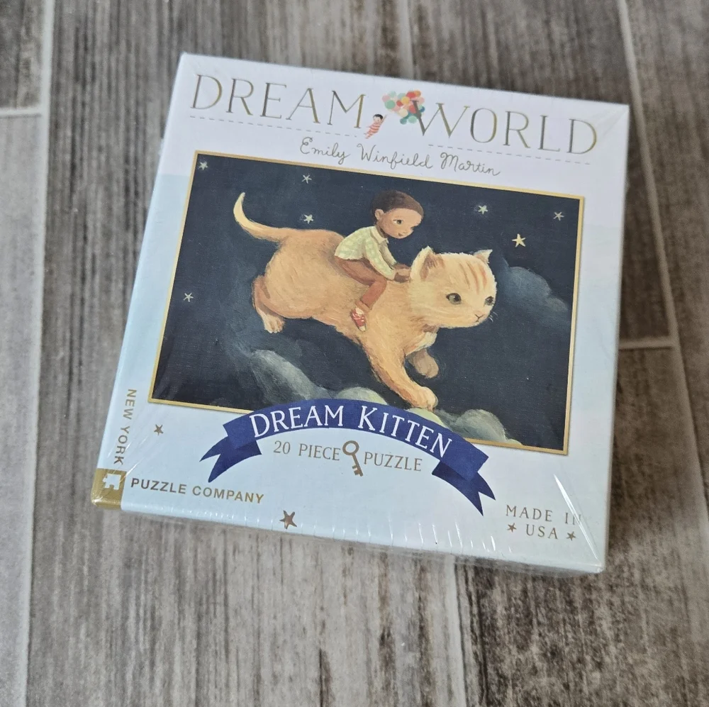 New In Plastic Seal 2 New York Puzzle Comapny Mini 20 Piece Puzzle Dream Kitten