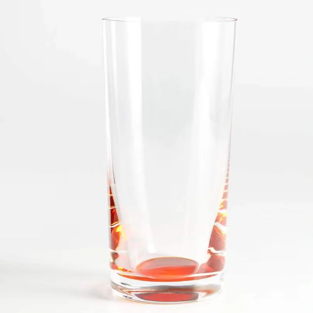 New! Crate&Barrel Prism Turmeric Cooler Highball Glass 18oz