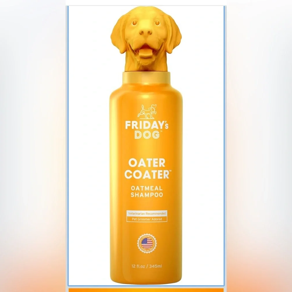 Friday’s Dog Shampoo 12oz Oater Coater Vitamins Cruelty Free Almond Honey Scent