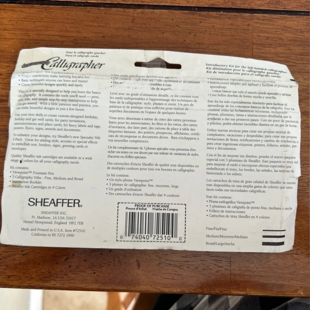 Sheaffer calligraphy kit