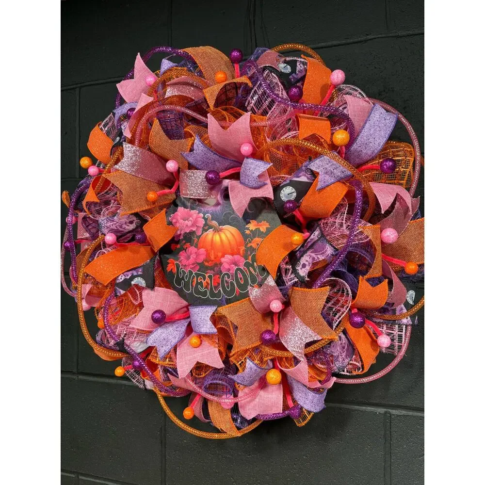 Handmade halloween wreath