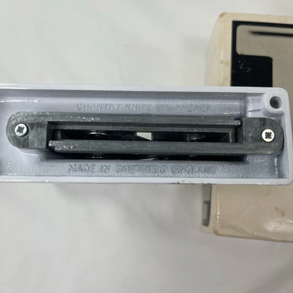 Vintage Chantry White Pull Thru Knife Sharpener