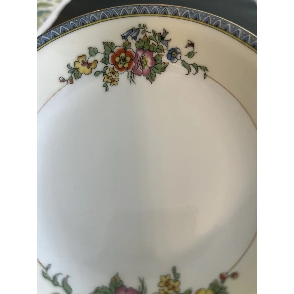 Antique 1920’s Noritake Grasmere Floral 5.25” Custard Berry Dessert Bowls 6pc