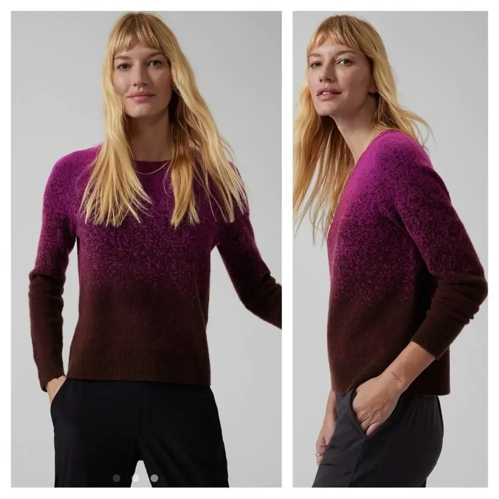NWT NEW Athleta Hawthorn Textured Crew Wool Sweater