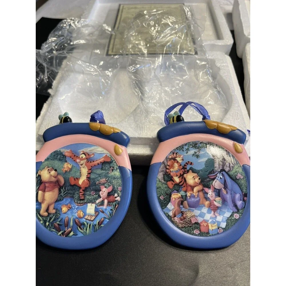 Disney Winnie the Pooh Bradford Editions Ornaments 4pc ~ A-04465 & A-08874