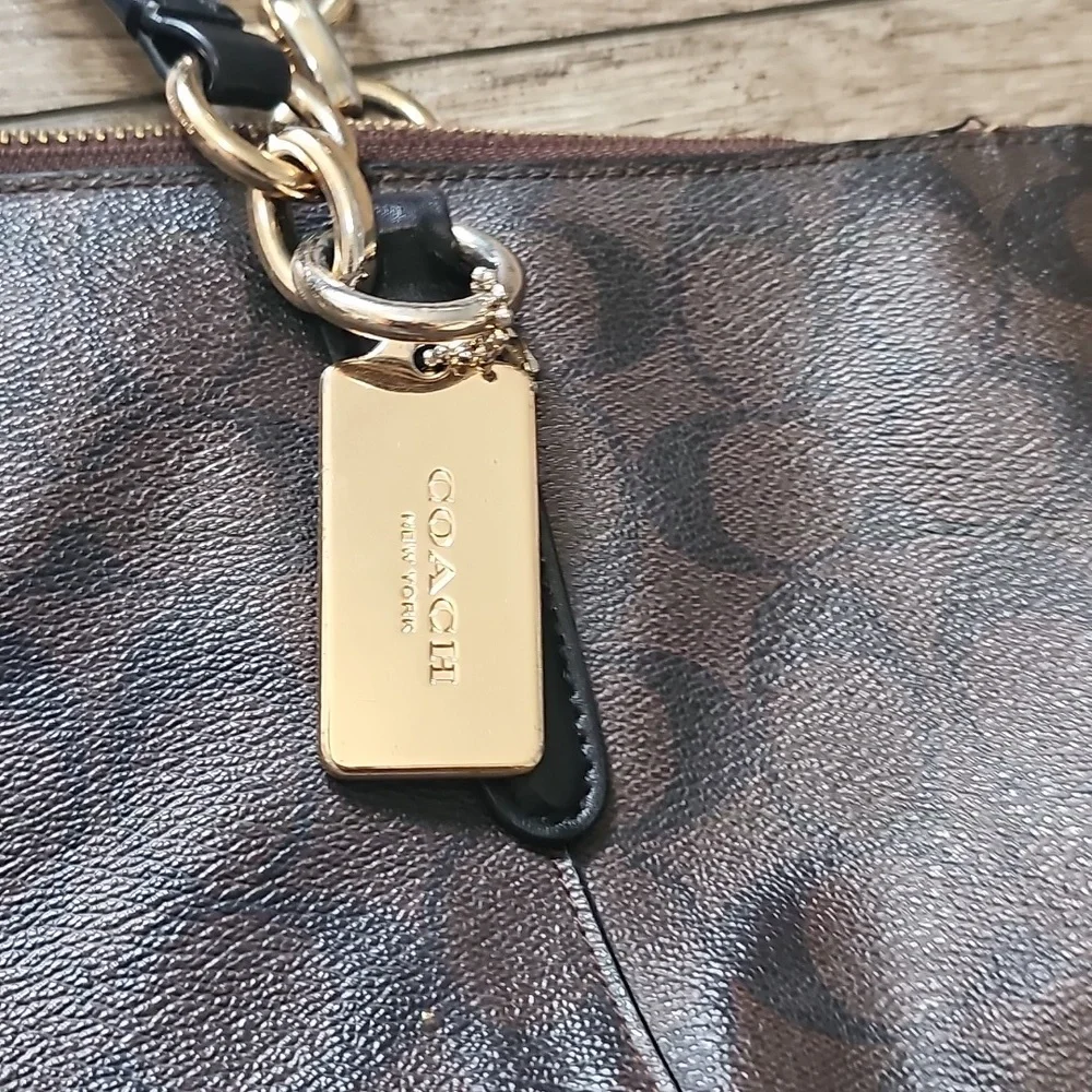 Coach Signature Coated Canvas Leather Ava Tote