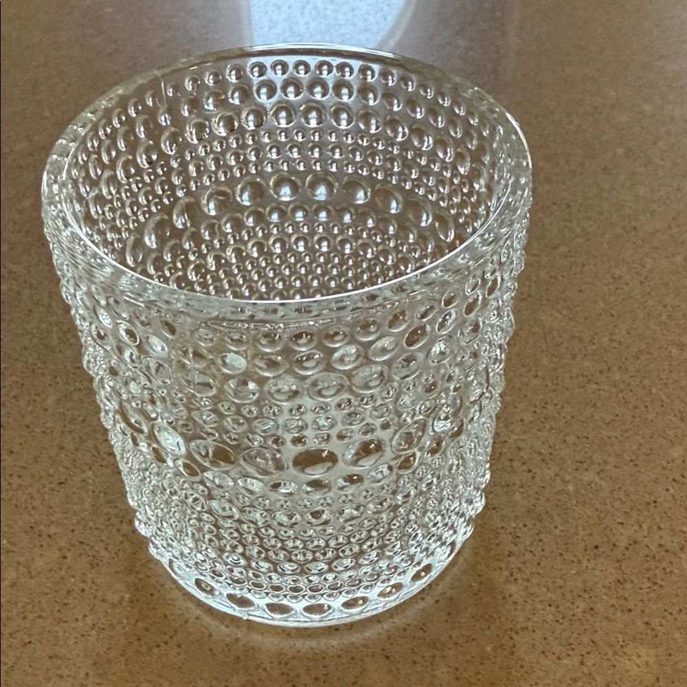 Elegant Clear Glass Candle Holder