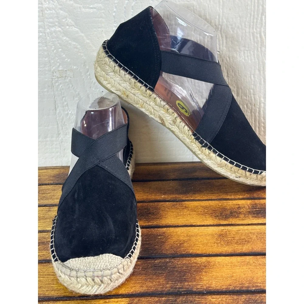 Fabiola Espadrille Flats Women's 9 Suede Cross Strap Slip On‎ Shoes