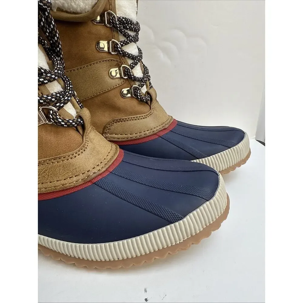 Tommy Hilfiger Rustee Brown Lined Lace Up Winter Snow Boots 6 M NWB