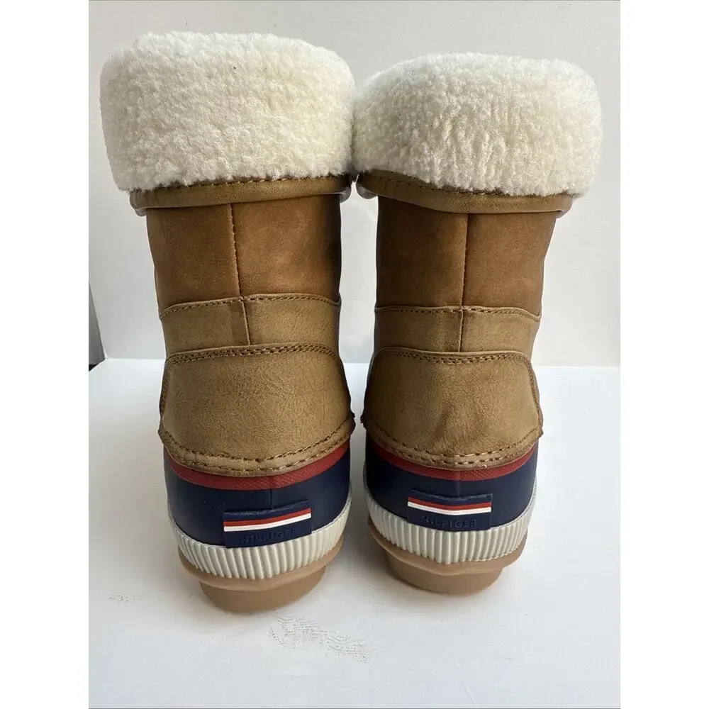 Tommy Hilfiger Rustee Brown Lined Lace Up Winter Snow Boots 6 M NWB