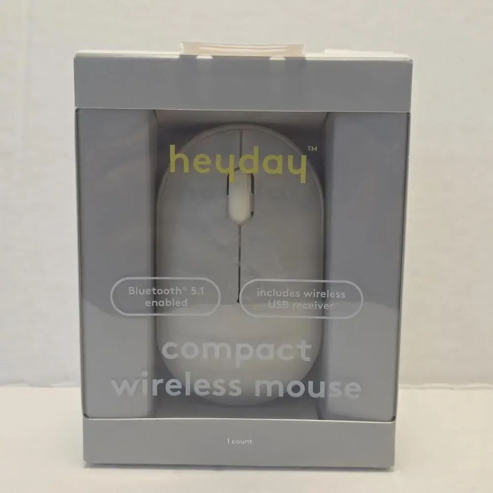 Bluetooth Compact Mouse - heyday™ Gray Compatible with Windows, macOS, Chrome OS