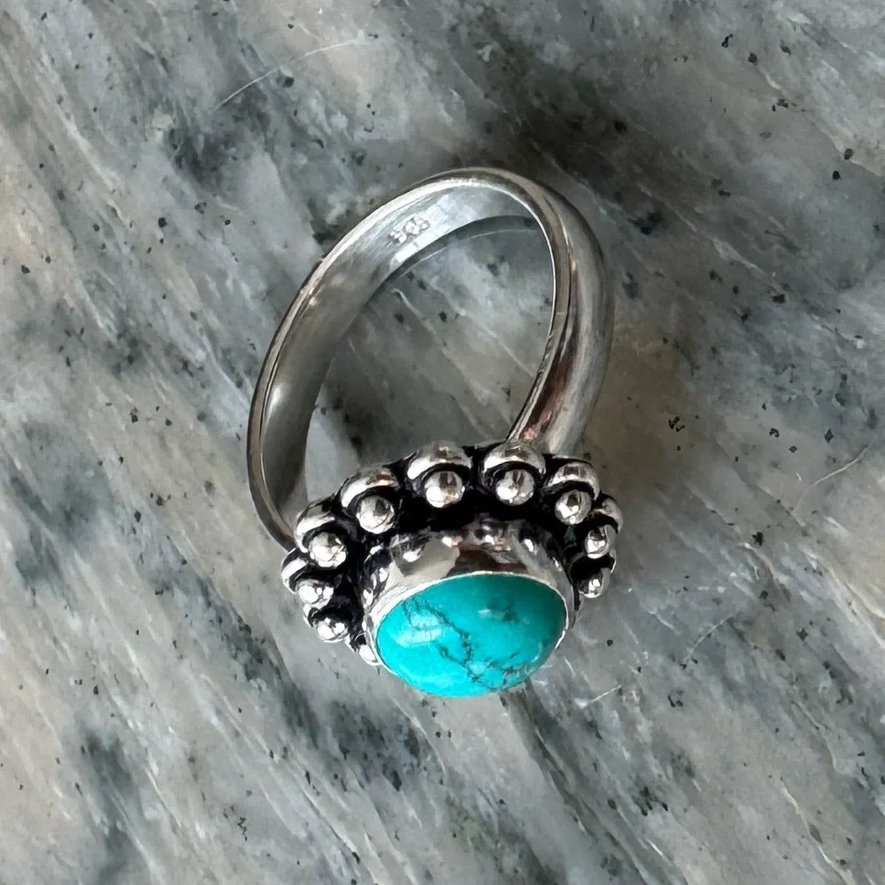 NWOT Sundance Desert Garden Ring, Turquoise, Sterling Silver